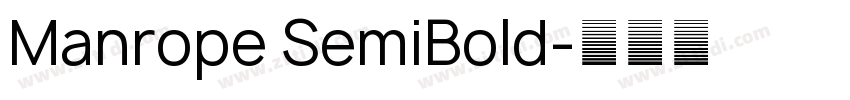 Manrope SemiBold字体转换